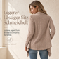 Damen lockerer langärmeliger Strickcardigan