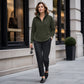 Damen Viertel-Zip Pullover
