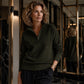 Damen Viertel-Zip Pullover