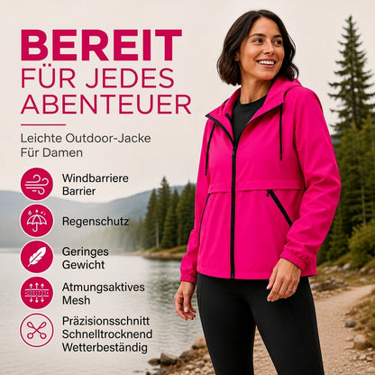 Damen Outdoor Winddichte Kapuzenjacke