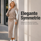 Zweiteiliges Strickset für Damen: Sweatshirt und Midirock