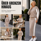 Zweiteiliges Strickset für Damen: Sweatshirt und Midirock