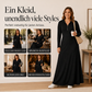 Damen geripptes Kapuzen-Maxikleid
