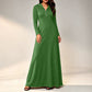 Damen geripptes Kapuzen-Maxikleid
