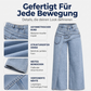 Damen-Modische asymmetrische Wide-Leg-Jeans mit Überlappung