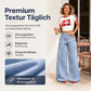 Damen-Modische asymmetrische Wide-Leg-Jeans mit Überlappung