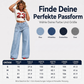 Damen-Modische asymmetrische Wide-Leg-Jeans mit Überlappung