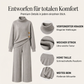 Damen-Strickset mit Rollkragenpullover und Wide-Leg-Hose