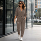 Lässiges Cord-2-Teile-Set für Damen