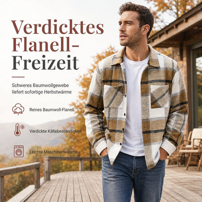 Lässiges kariertes Flanellhemd für Herren