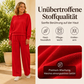 Freizeit-Sweatshirt und Wide-Leg-Hosen Set für Damen