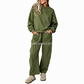 Freizeit-Sweatshirt und Wide-Leg-Hosen Set für Damen