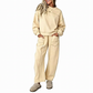 Freizeit-Sweatshirt und Wide-Leg-Hosen Set für Damen