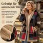 📢🎉50%Rabatt!!!🛍️✨Damen Winter Kapuzen-Sweatshirt mit Leinen-Druck und warmem Plüschfutter