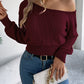 📢📢50%Rabatt!!!🎉✨Damen Schulterfreier Kurzgeschnittener Strickpullover
