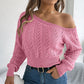 📢📢50%Rabatt!!!🎉✨Damen Schulterfreier Kurzgeschnittener Strickpullover