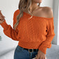 📢📢50%Rabatt!!!🎉✨Damen Schulterfreier Kurzgeschnittener Strickpullover