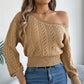 📢📢50%Rabatt!!!🎉✨Damen Schulterfreier Kurzgeschnittener Strickpullover