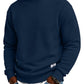 📢🎉50%Rabatt!!!🛍️✨Herren Langarm Jacquard Rundhals Sweatshirt Lockere Passform Verdickter Herbst Winter Oberteil Große Größen