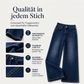 Damen Stretch-Jeans mit hohem Bund und weitem Bein