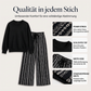 Freizeit-Oberteil mit Rundhalsausschnitt und bedruckte Hosen Set für Damen