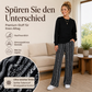 Freizeit-Oberteil mit Rundhalsausschnitt und bedruckte Hosen Set für Damen