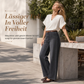 Damen Jeanshose mit hohem Bund und weitem Bein