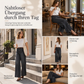 Damen Jeanshose mit hohem Bund und weitem Bein