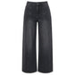 Damen Jeanshose mit hohem Bund und weitem Bein