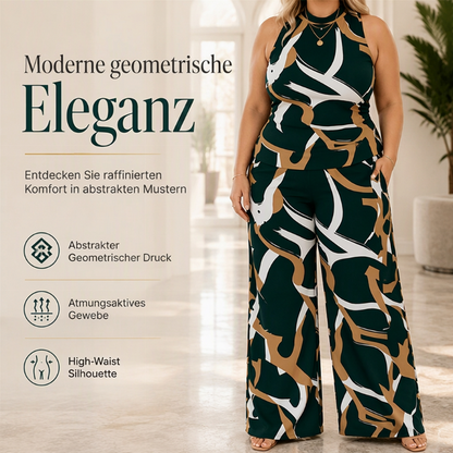 Elegantes bedrucktes 2-Teile-Set für Damen