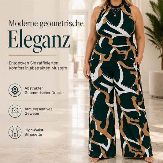Elegantes bedrucktes 2-Teile-Set für Damen
