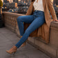 Freizeitliche, dehnbare High-Waist-Jeans für Damen