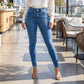Freizeitliche, dehnbare High-Waist-Jeans für Damen