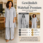 Damen gestreiftes Longline-Hemd mit weit geschnittener Hose