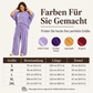 Samt-Set für Damen: Kurzarm-Oberteil & Weite-Hose