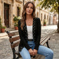 Damen Strickjacke mit Perlenbesatz