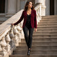 Damen Strickjacke mit Perlenbesatz