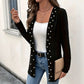 Damen Strickjacke mit Perlenbesatz
