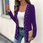 Damen Strickjacke mit Perlenbesatz