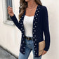 Damen Strickjacke mit Perlenbesatz