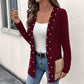 Damen Strickjacke mit Perlenbesatz