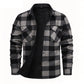 Wärmflannelhemd Jacke für Herren im Winter Karomuster
