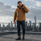 Winter warmer Zopfmuster-Kapuzenpullover für Herren