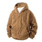 Winter warmer Zopfmuster-Kapuzenpullover für Herren