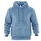 Winter warmer Zopfmuster-Kapuzenpullover für Herren