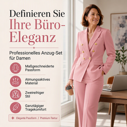 🏅 2000 Stück in 3 Tagen verkauft – schnell sein! Elegantes Zweireiher-Blazer- und Hosen-Set für Damen
