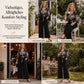📢🎉50%Rabatt!!!🛍️✨Elegante Jumpsuit mit Blumenprint, Wickel-V-Ausschnitt, weitem Bein, Taillenschnürung und gekräuselten 3/4-Ärmeln