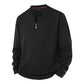 🧨 Bestseller ist zurück – alle, die beim letzten Mal leer ausgingen, jetzt zugreifen! Herren Halb-Reißverschluss Warm Futter Geripptes Sweatshirt