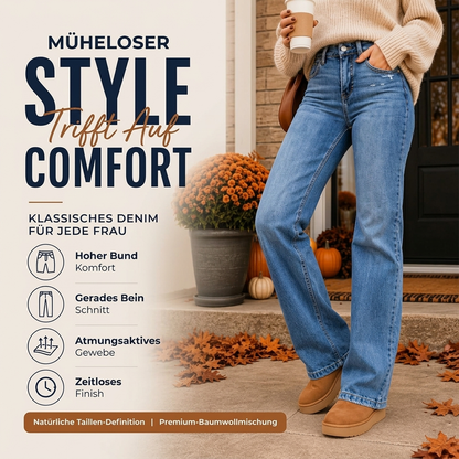 📈 Verkaufshit Nr. 1 – direkt 50%! Damen Freizeit-Jeans mit elastischem Hochbund