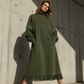 Unifarbenes Damen Freizeitkleid aus Kunstvelours
